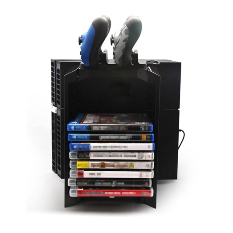 Bảng giá 3 in1 Multi-functional Game Disk Console Storage Tower Stand Holder For PS4/Slim Phong Vũ