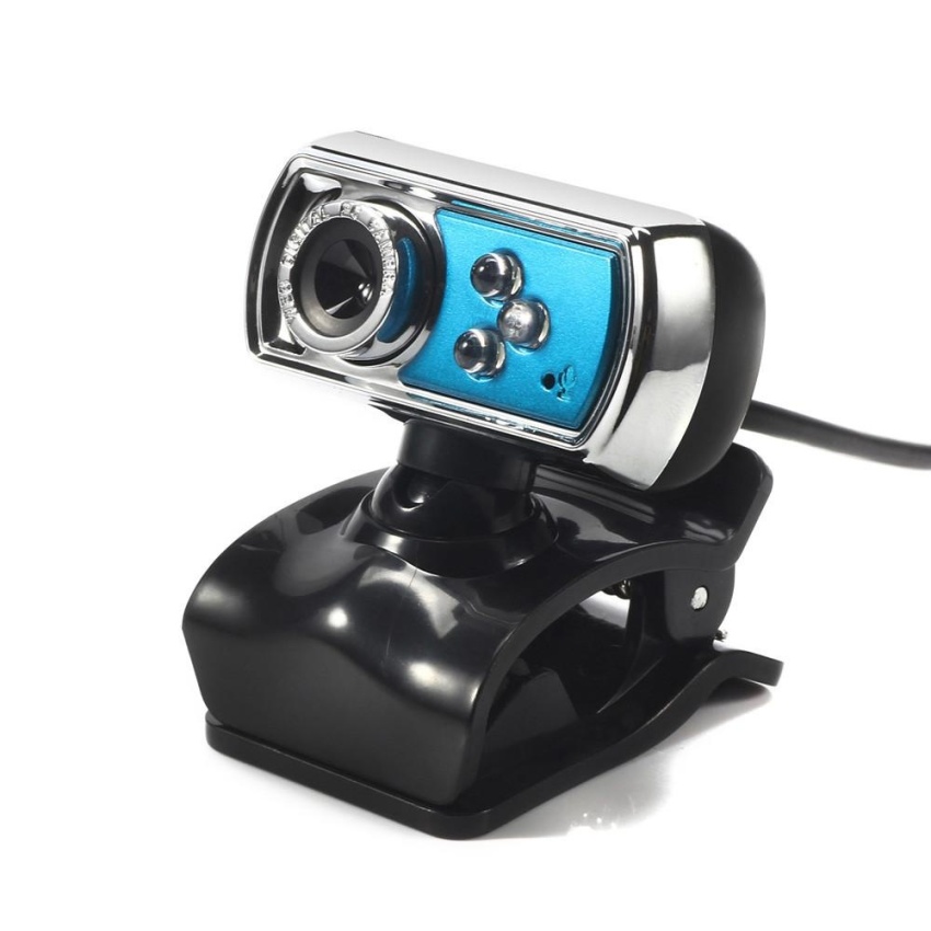 Hình ảnh 3 LED USB 2.0 HD Webcam Camera Web Cam With Microphone Mic For PCLaptop Blue - intl