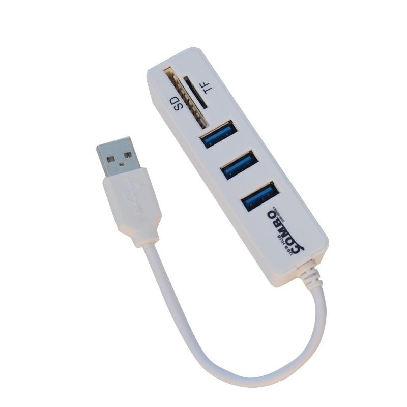 Bảng giá 3 USB2.0 1 TF 1 SD Plug Interface Socket Dock Multi-Function Card Reader White - intl Phong Vũ