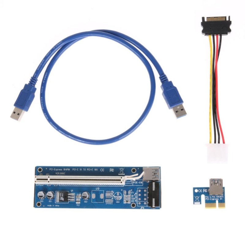Bảng giá 4Pin BTC Mining PCI-E 1X to 16X USB3.0 Extender Graphic Card Adapter Cable (White) - intl Phong Vũ