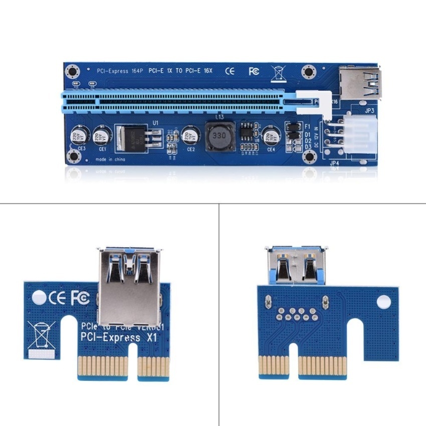 Hình ảnh 60cm PCI-E Express 1x to 16x 6 Pin Extension Cord Graphics CardAdapter - intl