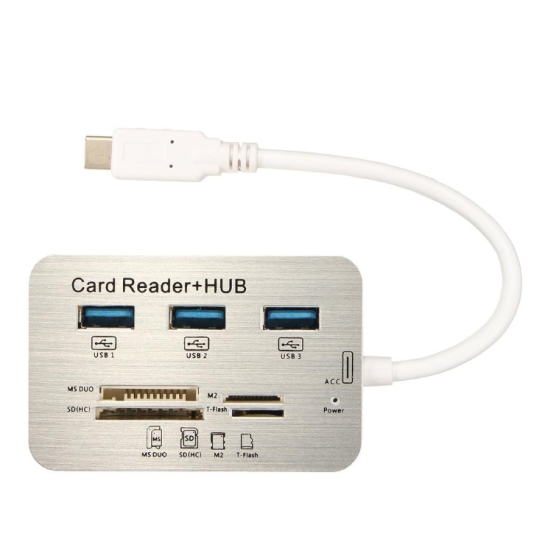 Bảng giá 7 in1 USB Type-C To USB 3.0 Hub USB 3.1 MS M2 SD TF Card Reader Hub For Macbook - intl Phong Vũ