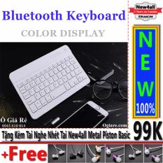 Chi tiết sản phẩm Bàn phím Bluetooth New4all V100 cho điện thoại thông minh (Trắng) + Tặng 01 tai nghe nhét tai New4all Piston Basic