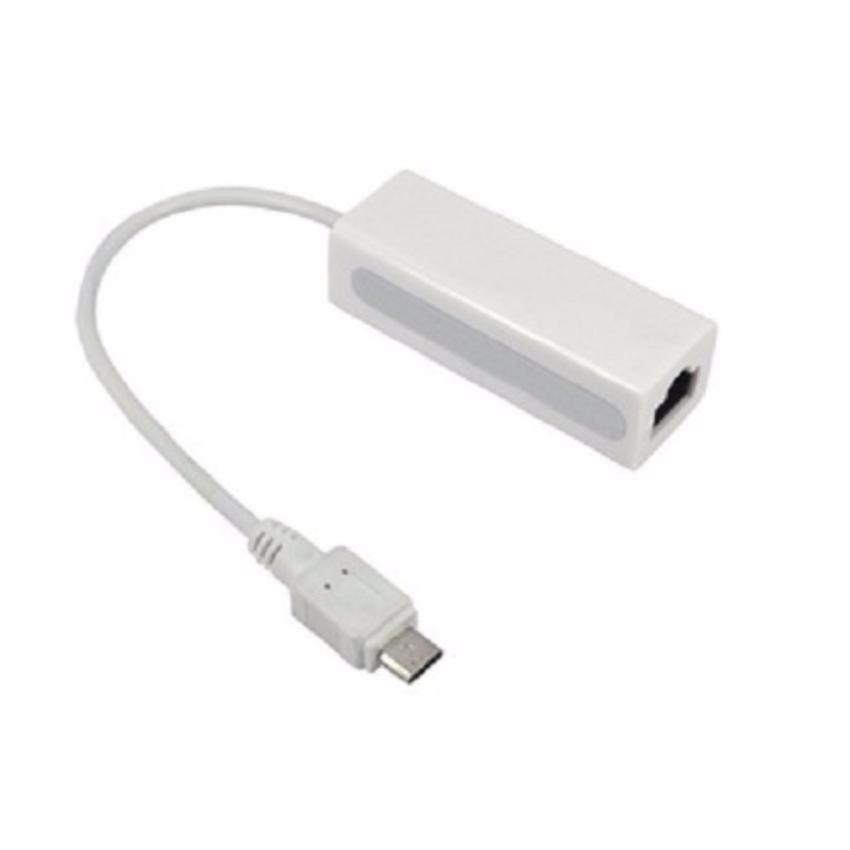 Hình ảnh Cáp chuyển đổi Micro USB sang LAN speed 100Mbs(Trắng)