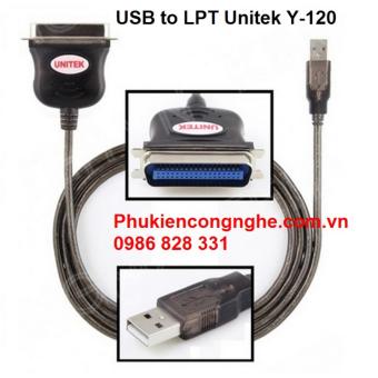 Cáp chuyển đổi USB sang LPT Unitek Y-120(Đen)  