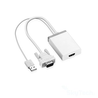 Cáp chuyển đổi VGA to HDMI Audio Ugreen (Trắng)  