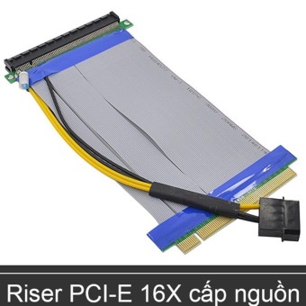 Cáp riser PCI-E 16X, nối dài khe cắm VGA card (card màn hình) có hỗ trợ nguồn ổn định hoạt...