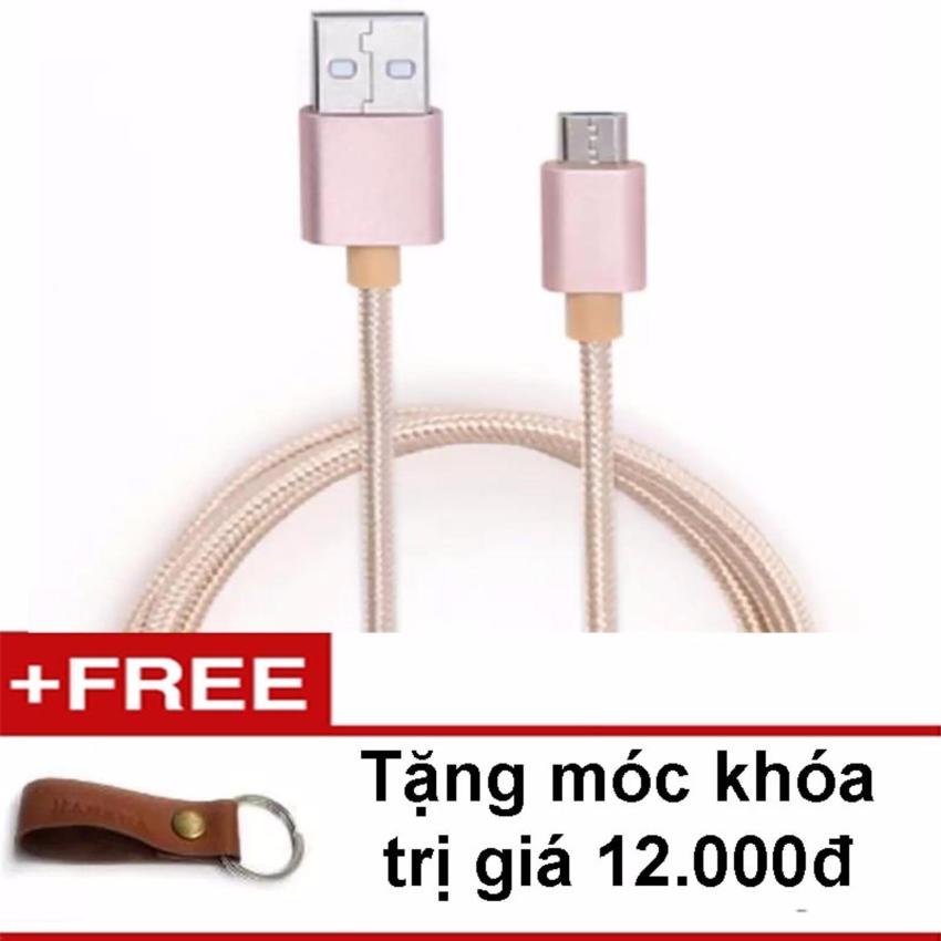Hình ảnh Cáp sạc bọc dù cho điện thoại Android 1m (tăng móc khóa)