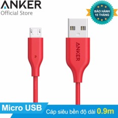 Bảng Báo Giá Cáp sạc siêu bền Anker PowerLine Micro USB 0.9m (Đỏ) – Hãng phân phối chính thức  