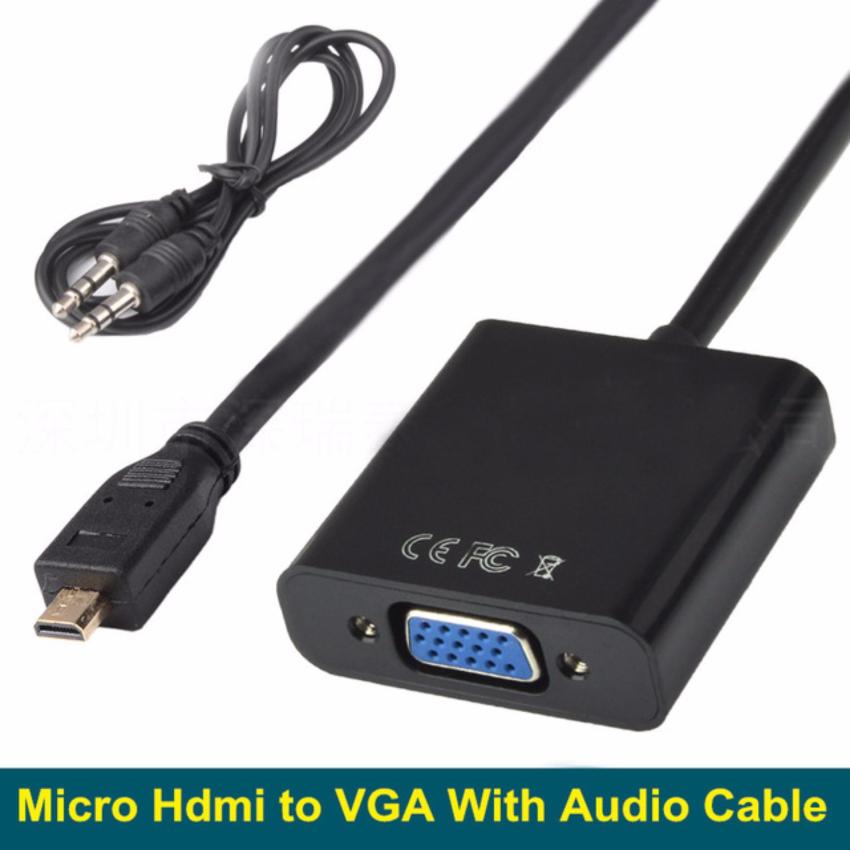 Hình ảnh Cáp xuất hình ảnh Micro HDMI to VGA có Audio