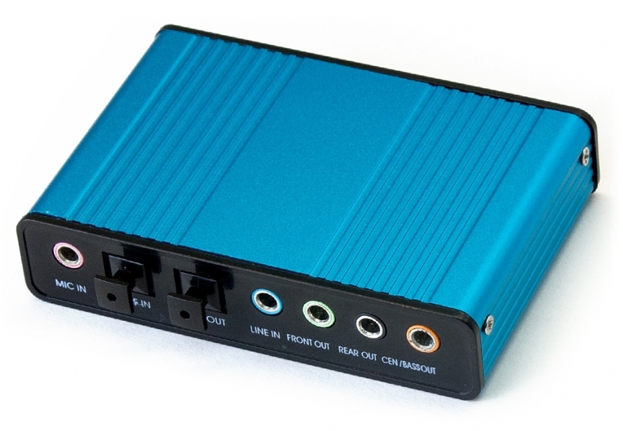 Card âm thanh box 5.1 USB 6CH + Optical audio (Xanh)