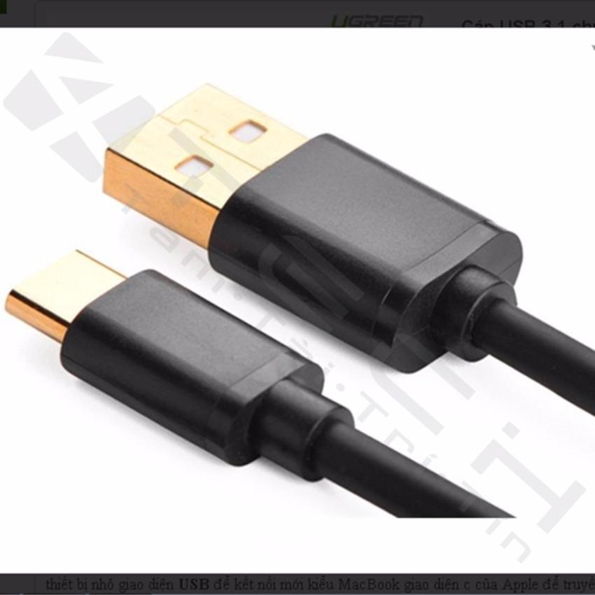 Hình ảnh Dây cáp USB 2.0 sang USB 3.1 Type-C truyền dữ liệu và sạc US141 dài1m Ugreen UG 30159 (Đen)