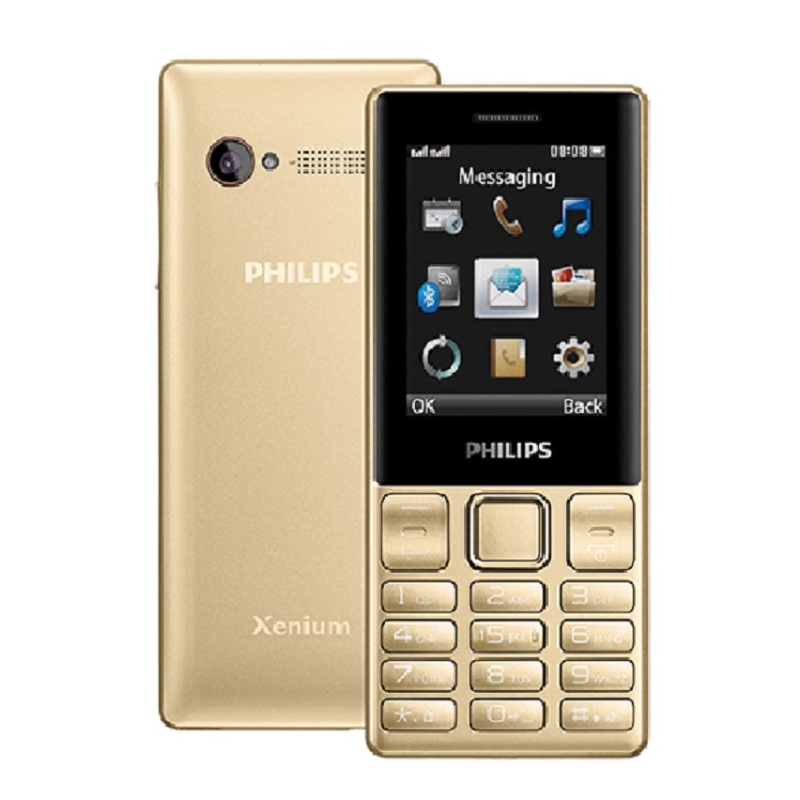 ĐTDĐ Philips E170 2 SIM (Vàng) -  Hãng phân phối chính thức