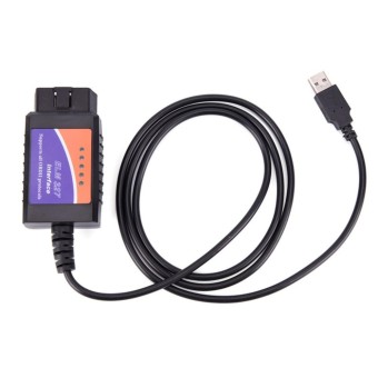 ELM327 USB Black Cable OBD2 Car Diagnostics Scanner For Windows PC Computer Black 14cm*20cm*2cm - intl  