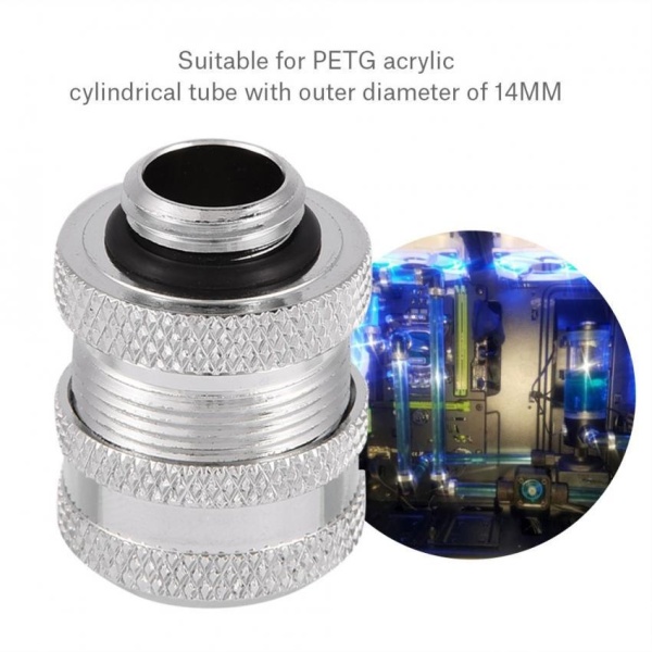 Bảng giá G1/4 Coupling Fitting Adapter for OD 14MM Rigid Tubing Water Cooling Silver - intl Phong Vũ