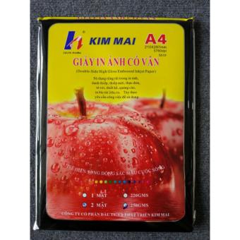 Giấy in ảnh có vân 2 mặt bóng 300g A4 50 tờ/ Xấp  