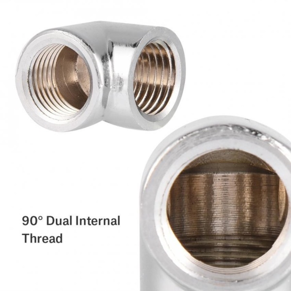 Bảng giá Justgogo G1/4 Thread Tube Converter Elbow for PC Water Cooling System 90° Dual Internal Thread - intl Phong Vũ