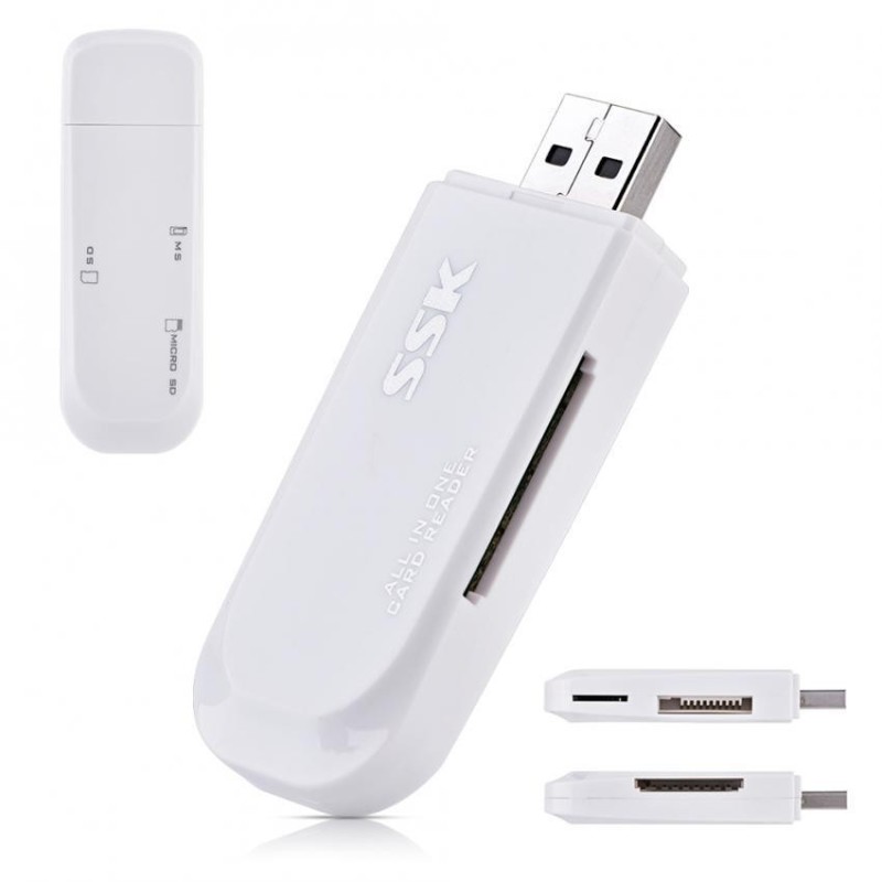 Bảng giá Justgogo SSK All In One High Speed USB 2.0 SD / Micro SD / MS Mini Card Reader - intl Phong Vũ