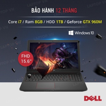 Laptop Dell Inspiron 7559, i7 6700HQ,8G,1TB ,VGA GTX 960M 4G, Màn 15.6inch full HD (Đen) - Hàng nhập khẩu  