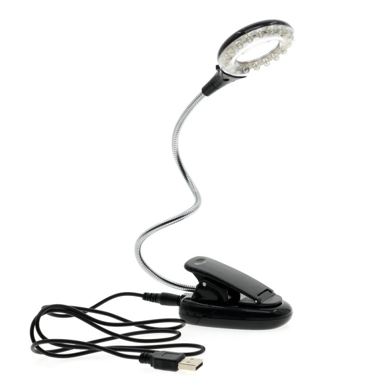 Bảng giá LED Book Lights 18 LEDs USB / USB Clip Flexible Desk Table Lamp DC5V With Magnifier For Reading Working Lighting - intl Phong Vũ