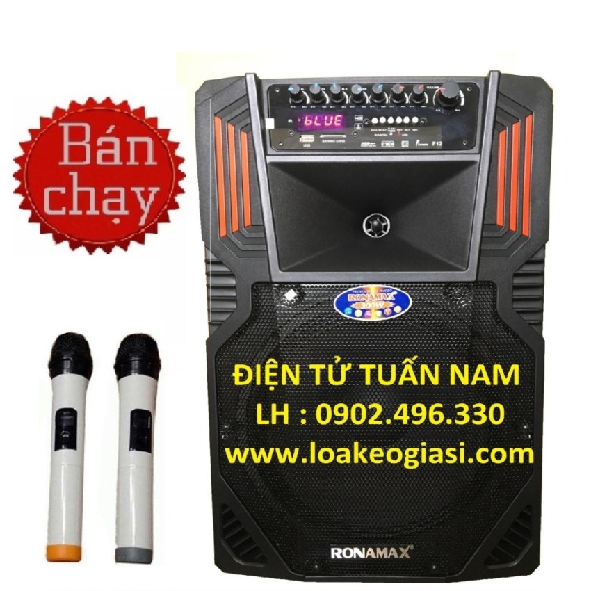 Hình ảnh Loa kéo Bluetooth RONAMAX F12 (3 tấc) - Model 2017 Cực hay
