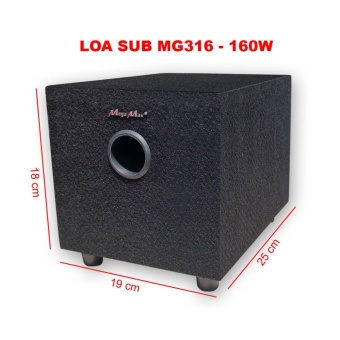 Loa Mega Max MG-316 loa Sub siêu trầm công suất 160W dùng ghép nối với dàn âm thanh (Mặt loa...