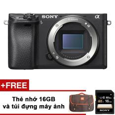 Máy ảnh Sony Alpha A6300 24.0MP (Body) + Tặng thẻ nhớ 16G + túi đựng máy ảnh – Hãng phân phối chính thức  