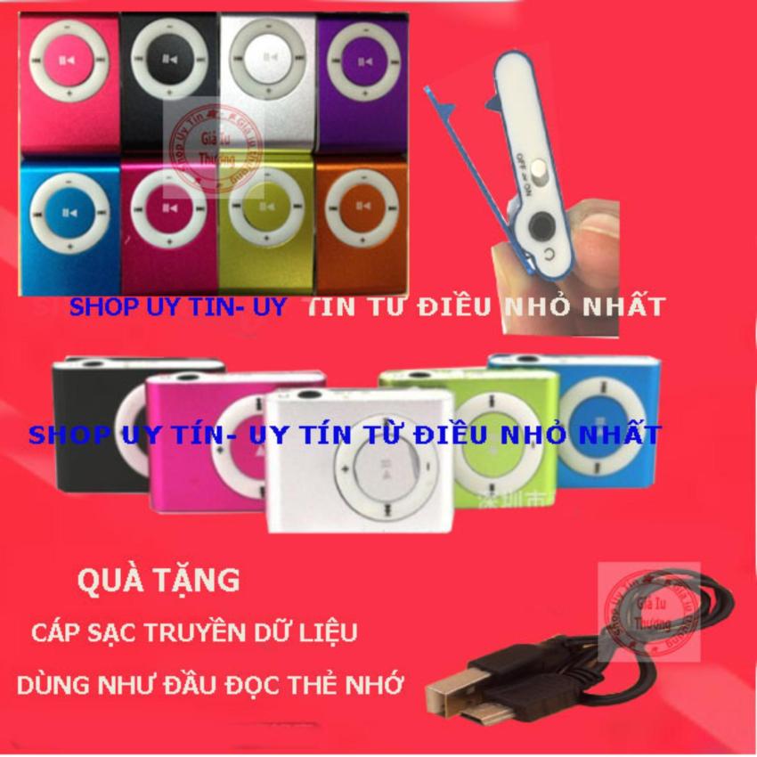 Hình ảnh Máy nghe nhạc MP3 2017(màu tùy ý) vỏ nhôm,kẹp áo tặng cáp sạc truyền dữ liệu( dùng như đầu đọc thẻ nhớ)
