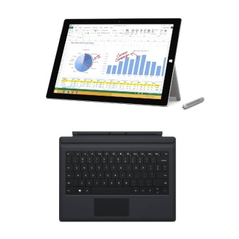 Máy tính bảng Microsoft Surface Pro 3 12inch Core i5 128GB 4GB (Bạc) và Bàn phím Microsoft Surface Pro 3...