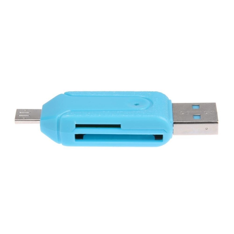 Bảng giá Mini TF/SD Card Reader with USB/Micro USB Port OTG Function for Smart Phone (Blue) - intl Phong Vũ