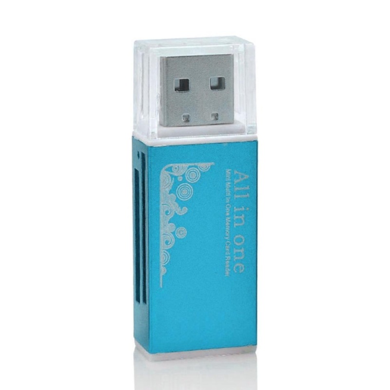 Bảng giá Moonar New USB 2.0 All in 1 Multi Memory Card Reader for Micro SD SDHC TF M2 MMC MS PRO ( Blue ) - intl Phong Vũ