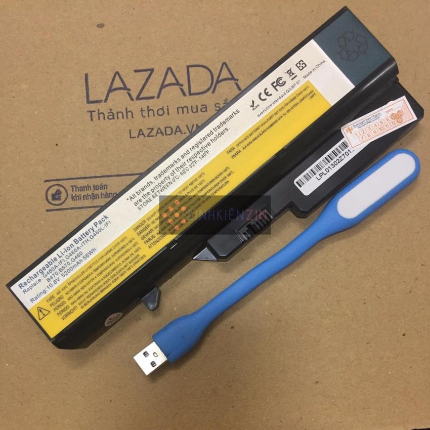 Hình ảnh Pin cho Laptop Lenovo IdeaPad G460 G465 G470 G475 Tặng đèn LED USB