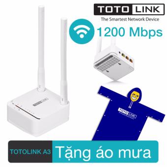 Router wireless totolink A3 chuẩn AC1200 + tặng áo mưa  