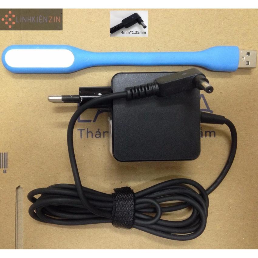 Hình ảnh Sạc Laptop Asus F201E F202E Q200E S200E 19V 1.75A vuông Tặng đèn LED USB