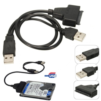 SATA 7+15 Pin 22Pin to USB 2.0 Adapters Cable For 2.5HDD Laptop Hard Disk Drive - intl  