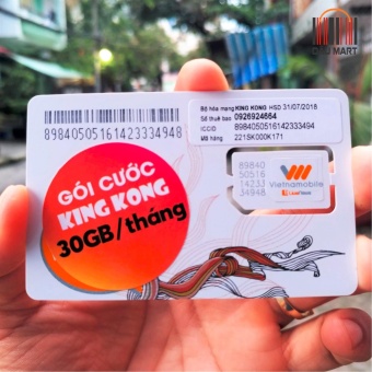 SIM 3G King Kong VietnamMobile Tặng 30GB/Tháng (1GB/Ngày)  