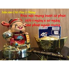 Báo Giá Sim 4G 10 số Thần Tài Plus C90 (tặng Free 2 Tháng) tặng 62Gb & 43.000phút. (Hàng Chuẩn Mobifone)