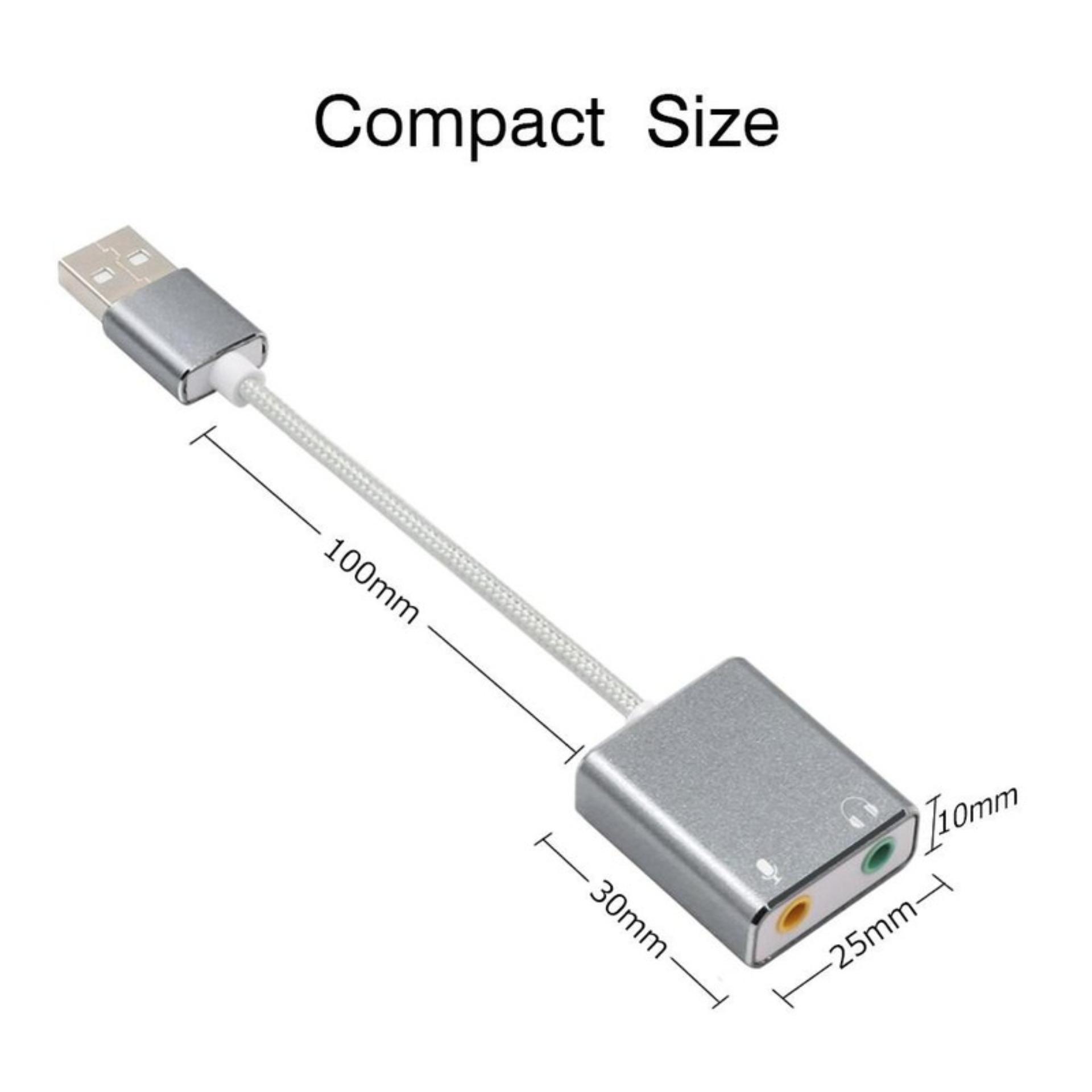 Sound card USB 7.1 âm thanh 3D vỏ nhôm cao cấp giá rẻ