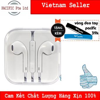 Tai nghe Zin cho iPhone 5 5s 6/6s Apple EarPods- Tặng Vòng đeo tay Silicone Pacific  