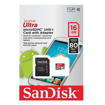 Thẻ nhớ MicroSDHC SanDisk Ultra 16GB 80MB/s (Xám)  