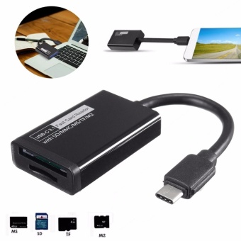 USB 3.1 Type C To MS/M2/SD/MMC/TF Memory Card Reader For Macbook Phone Table PC - intl  
