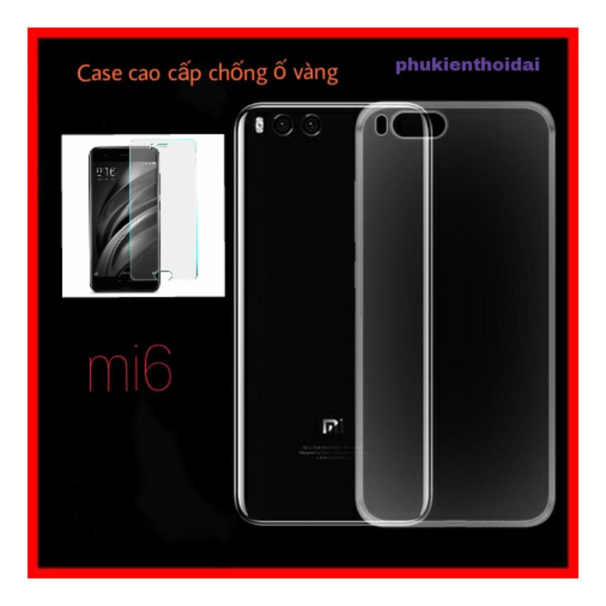Hình ảnh Xiaomi Mi6 Combo Ốp Dẻo Chống Ố Vàng / Kính Cường Lực (Keo Chống Hở Mép )