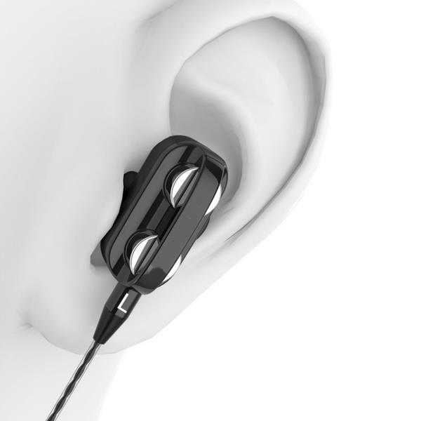 【Ready】
 Double Moving Coil Double Speaker In ear Wire controlled Headset Wired Headset A4 For