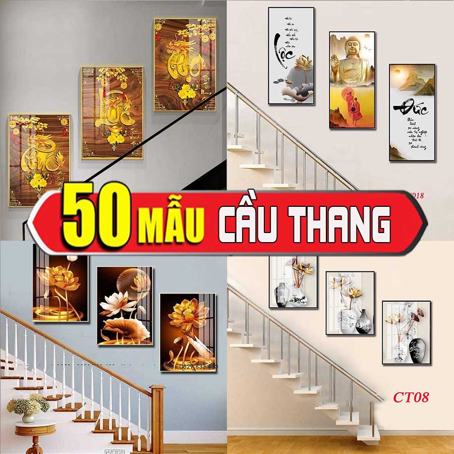Tranh Cầu Thang Treo Tường TRÁNG GƯƠNG in UV 3D MIKA Cao Cấp ...