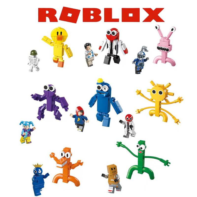 7pcs/set roblox arco-íris amigos minifiguras engraçadas montadas Building  Block Action Figures Kids Toy