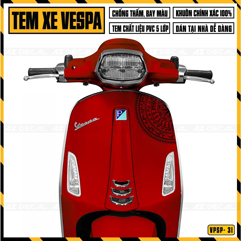 30 Mẫu dán xe pháo Vespa đẹp mắt thẩm mỹ và nghệ thuật dán decal Vespa giá bán bao nhiêu