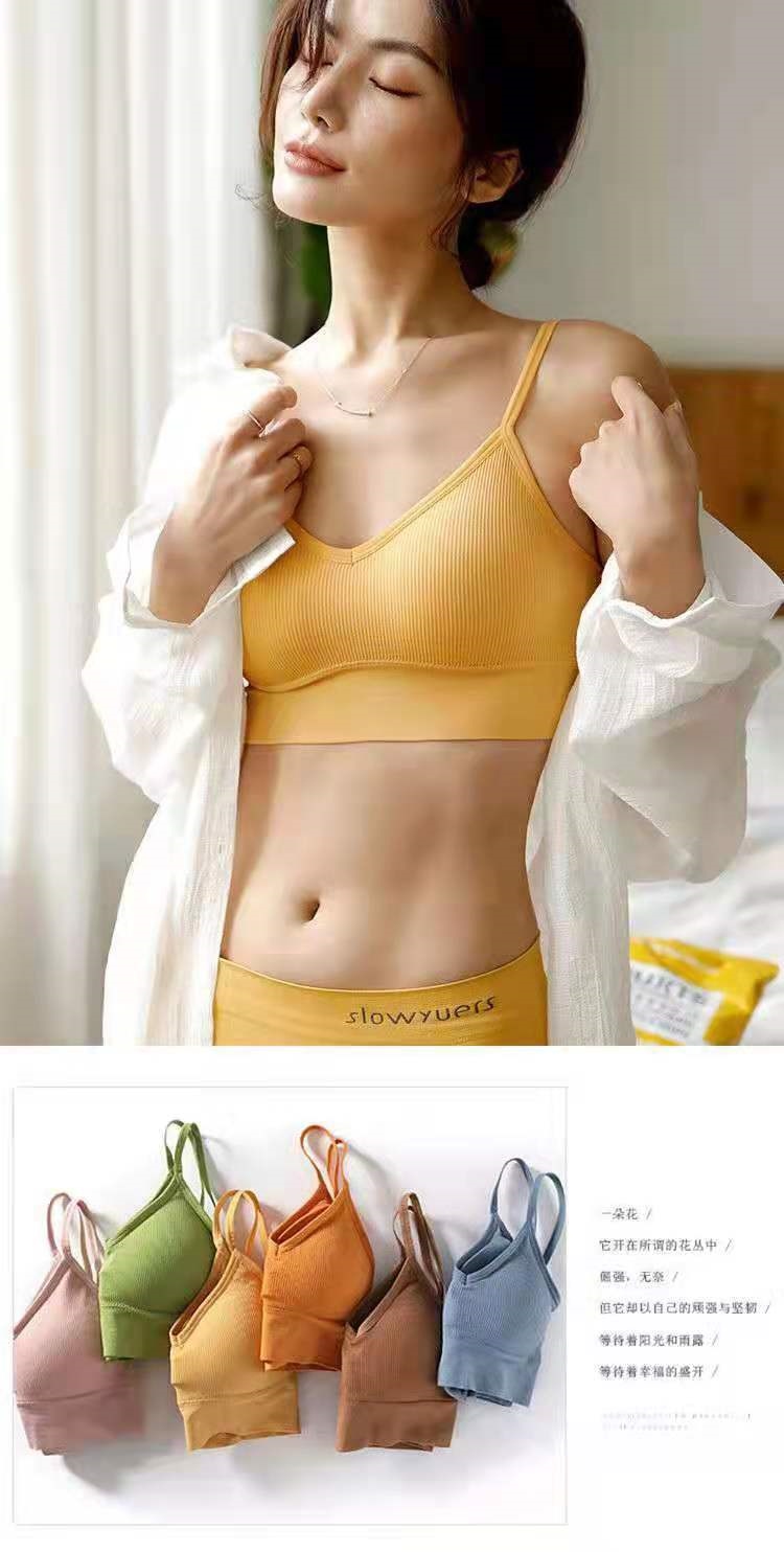 The bra strap back web celebrity hot style without rims underwear high school girl students small vest in summer thin type that wipe a bosom 11