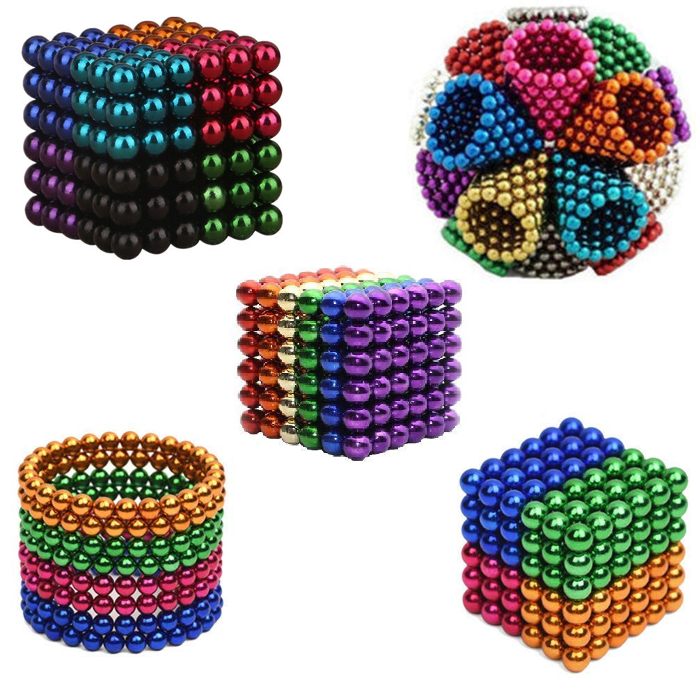 Bi nam châm tròn - Bucky ball 5mm (216 viên, 8 màu), Bi nam châm tròn - bucky  ball 5mm 8 màu giúp tăng khả năng tư duy, sáng tạo, Bi nam
