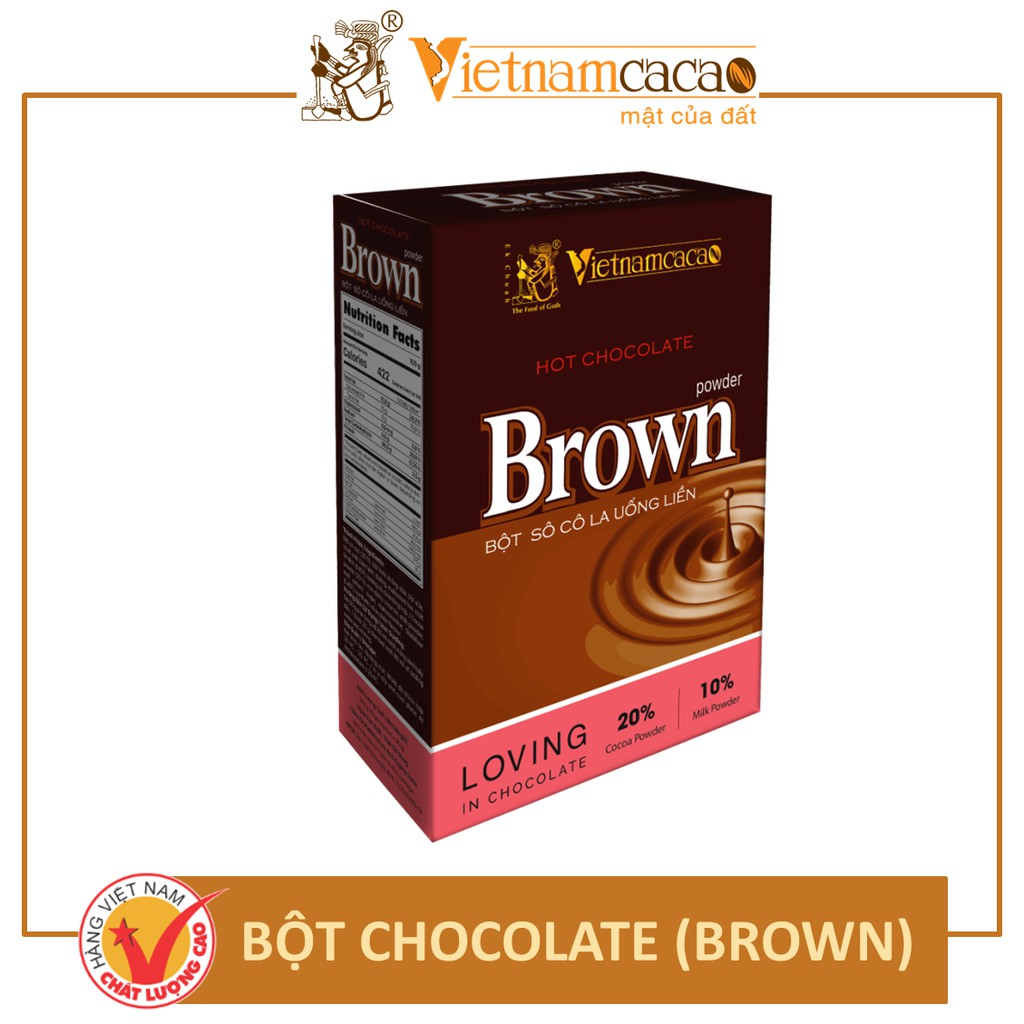[hcm]bột socola hot cung cấp sắt canxi vitamin tốt cho da và tốt cho sức khỏe - hộp 300g - vinacacao 1