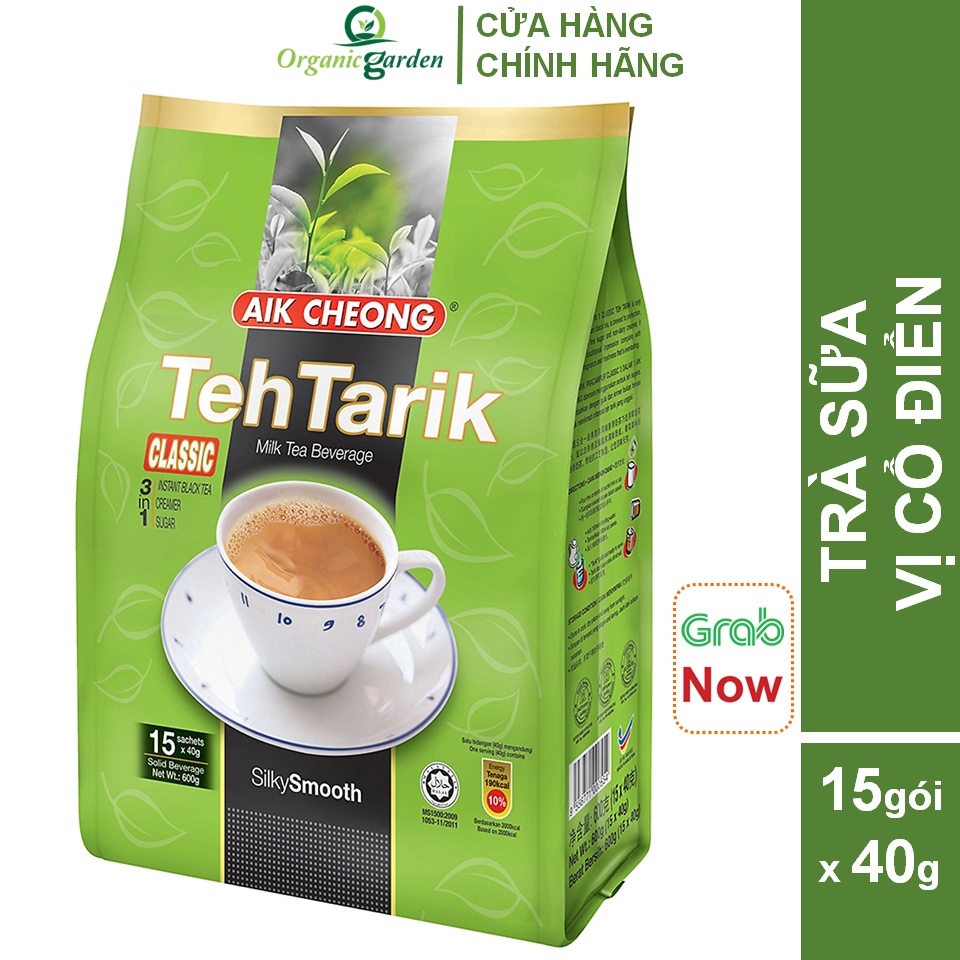 trà sữa teh tarik vị cổ điển aik cheong malaysia - teh tarik classic 3 in 1 - 600g (15 gói x 40g) 2